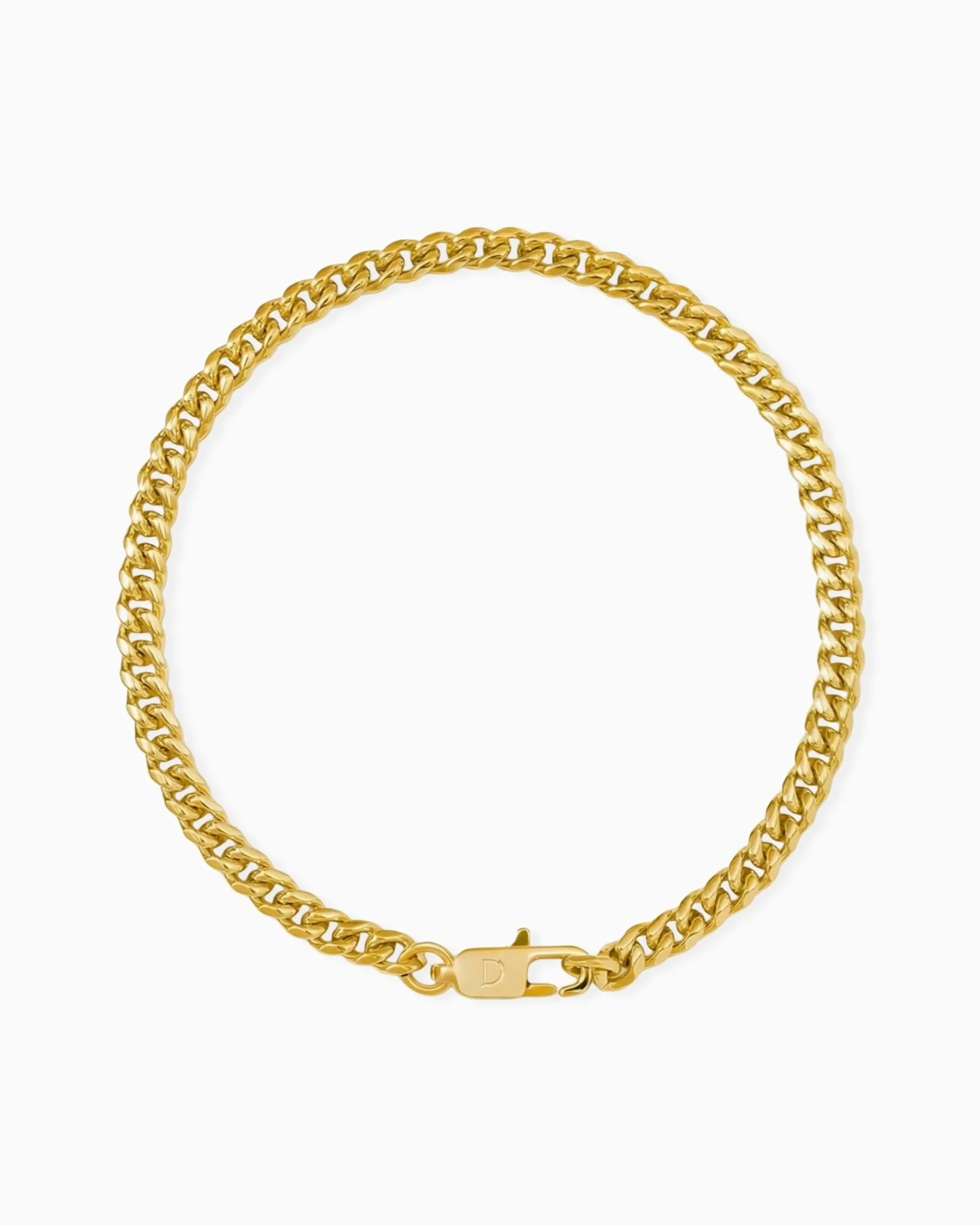 CLEAN CUBANA BRACELET. - 4MM GOLD