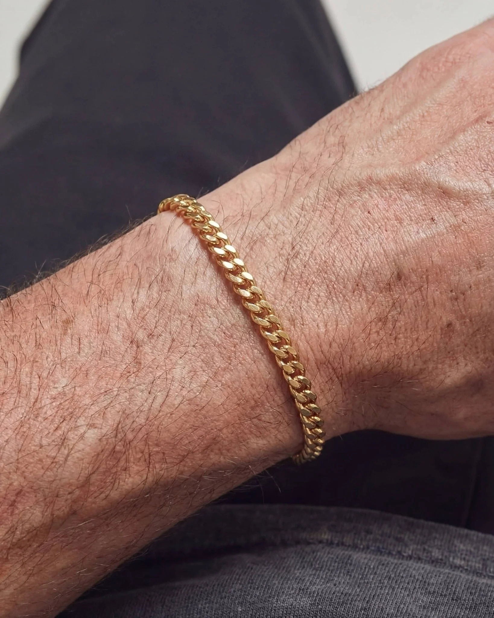 CLEAN CUBANA BRACELET. - 4MM GOLD - Image 2