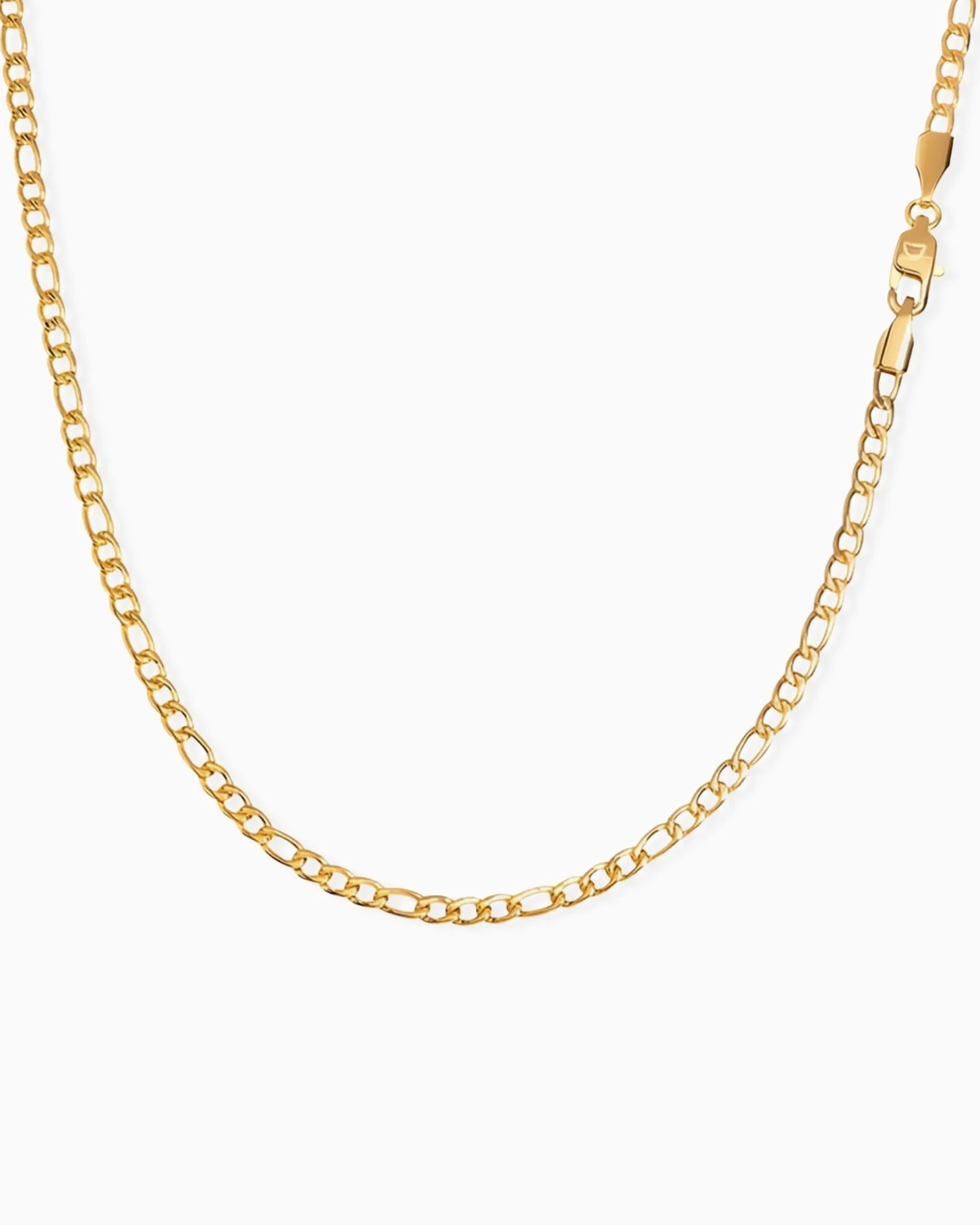 CLEAN FIGARO CHAIN. - 3MM GOLD