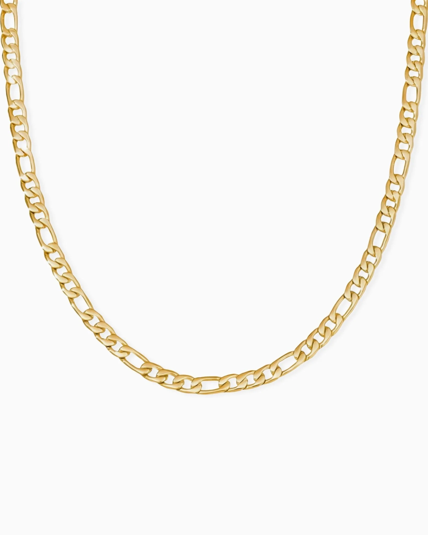 CLEAN FIGARO CHAIN. - 5MM GOLD