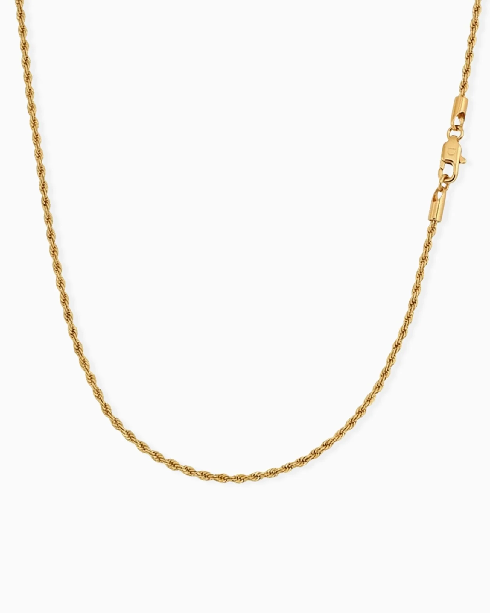 CLEAN ROPE CHAIN. - 2MM GOLD