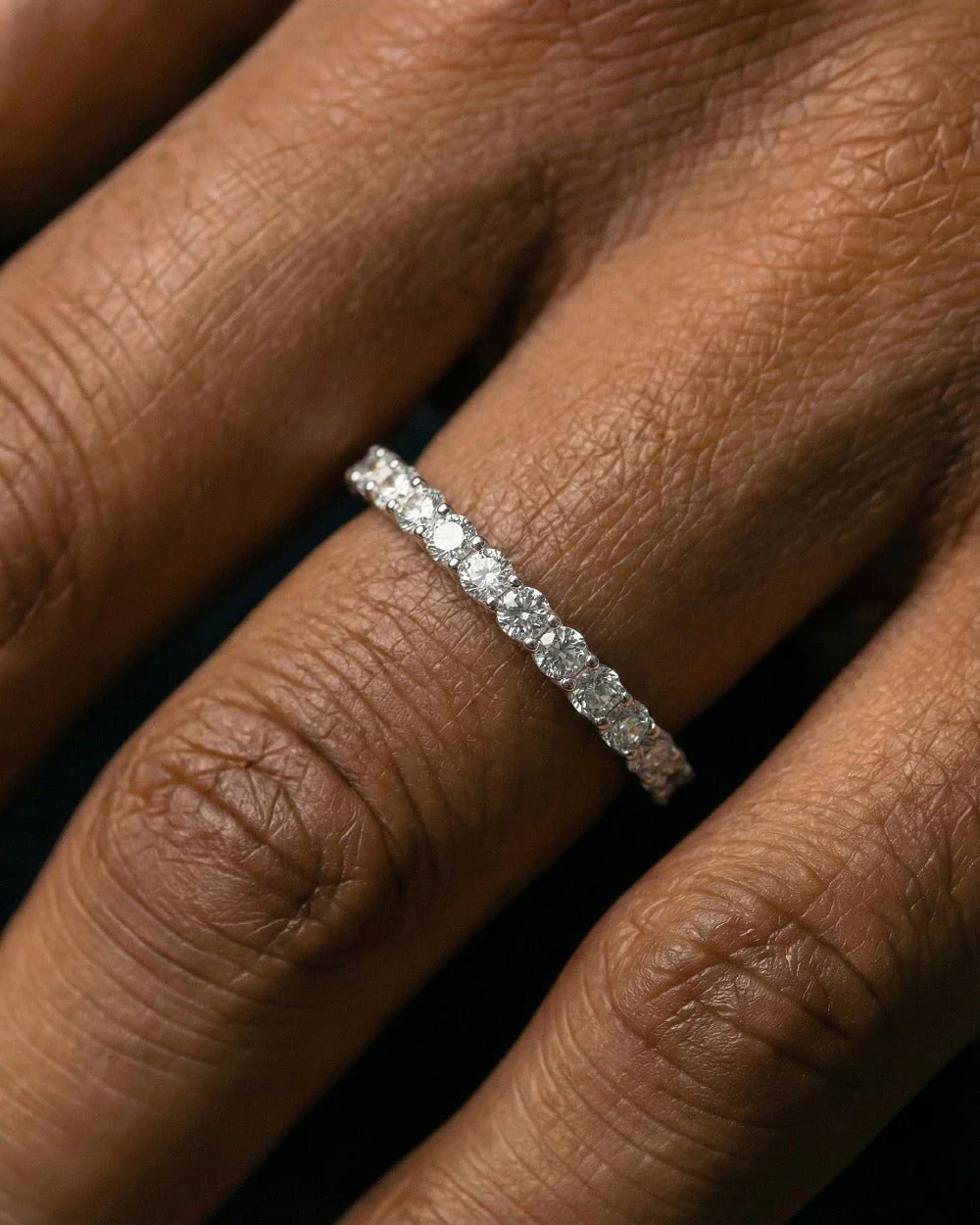 MOISSANITE ETERNITY RING. - Image 4