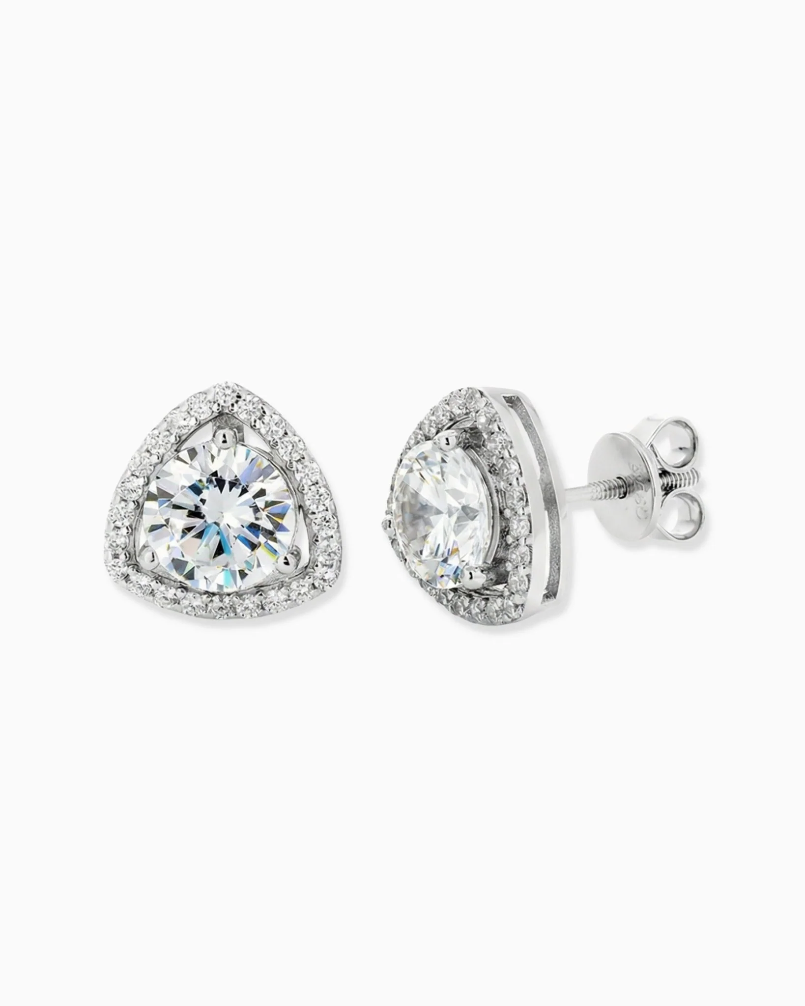MOISSANITE PEARS STUDS.
