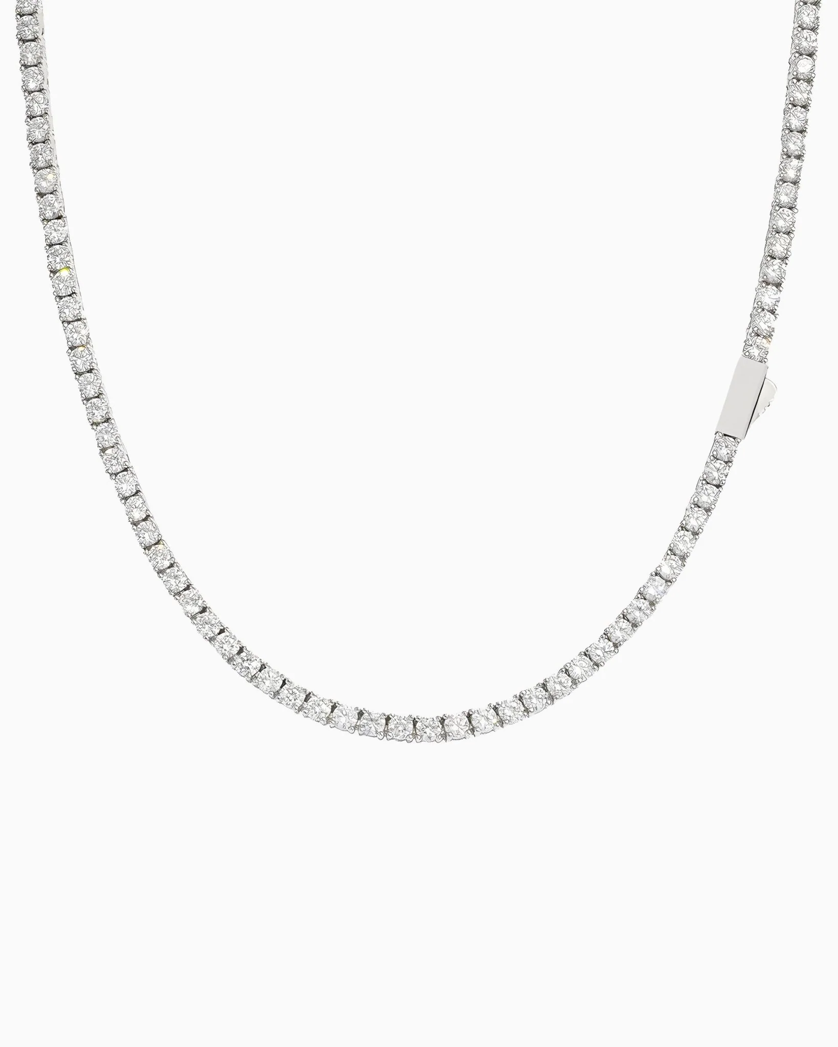 MOISSANITE TENNIS CHAIN. - 4MM