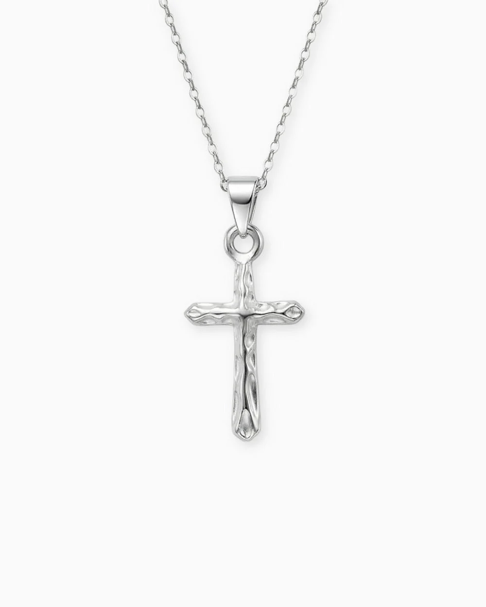 WELDED CROSS PENDANT.